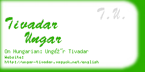 tivadar ungar business card